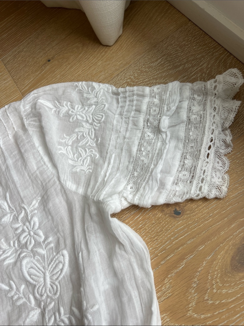LoveShackFancy White Embroidered Ruffle Dress - Picture 15 of 16